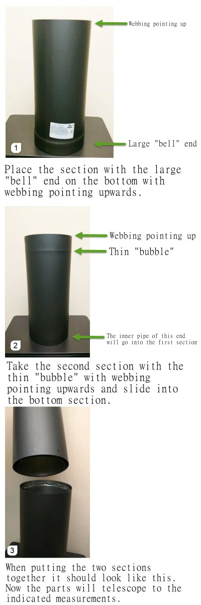 Double Wall Black Telescoping Stove Pipe - Image 3